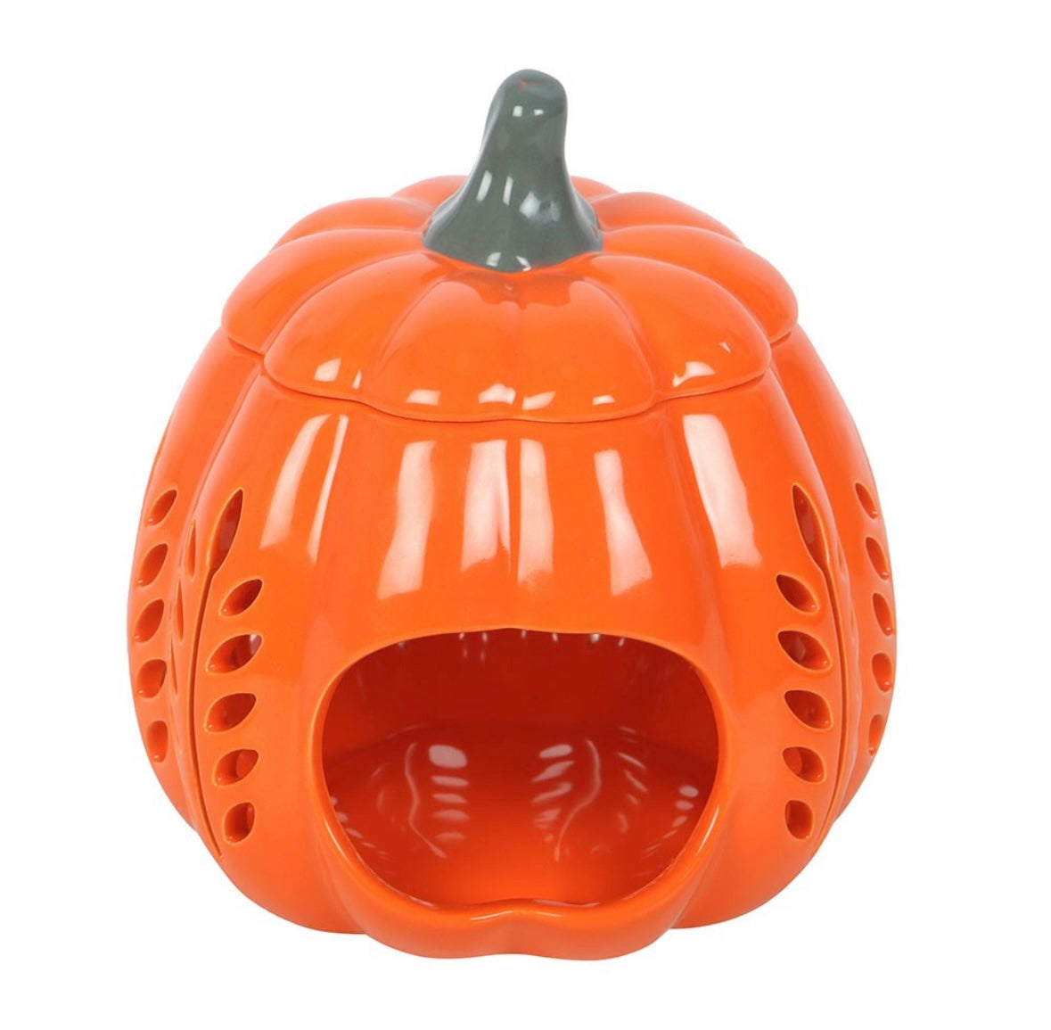 Citrouille orange feuille