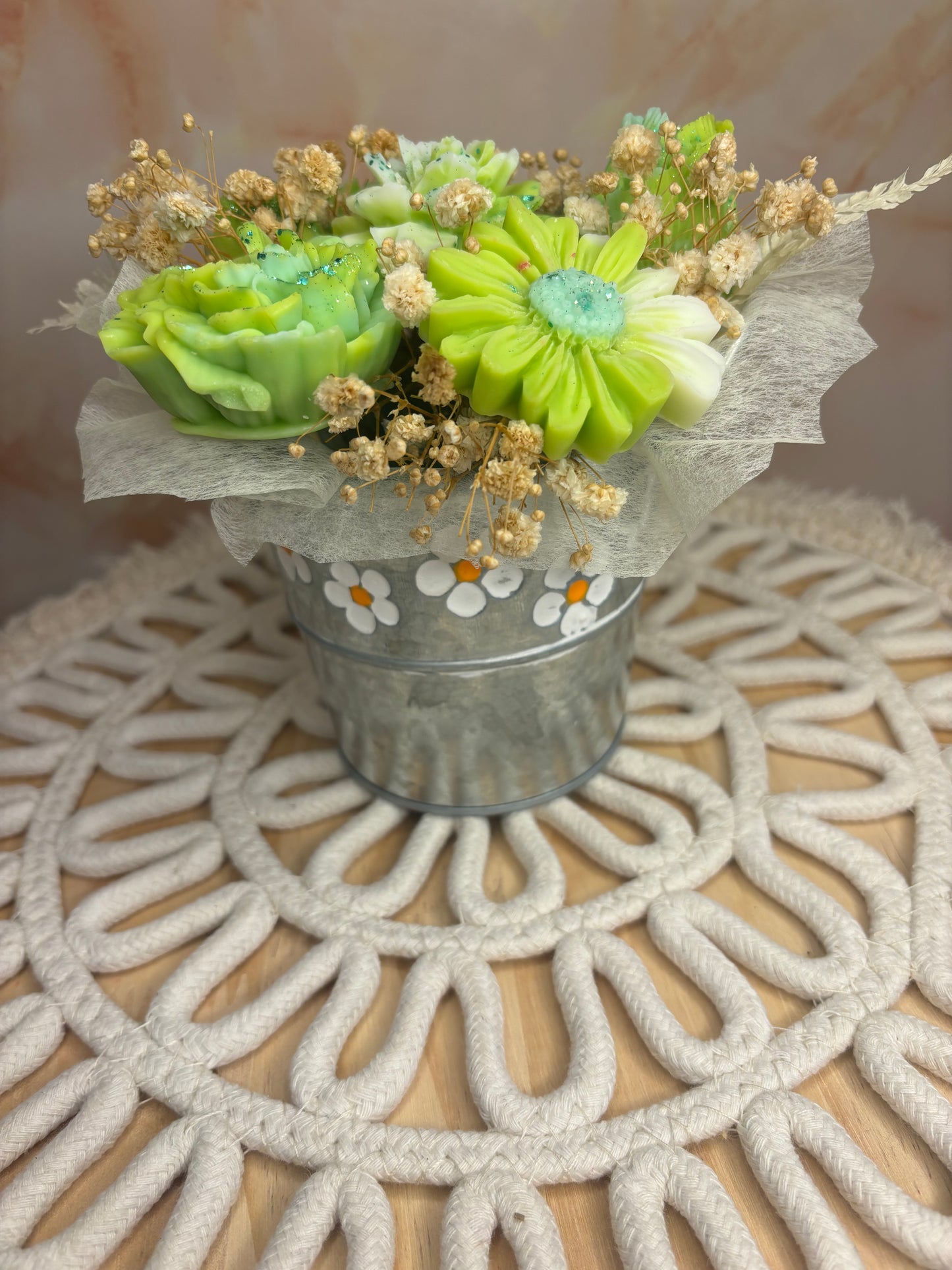 Petit bouquet Ă©ternel fleurs orientales đ