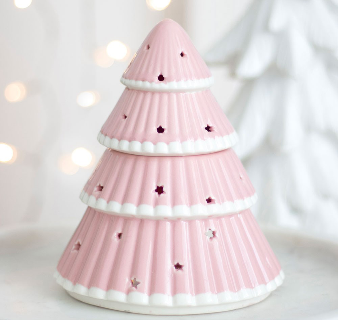 Sapin de Noël rose