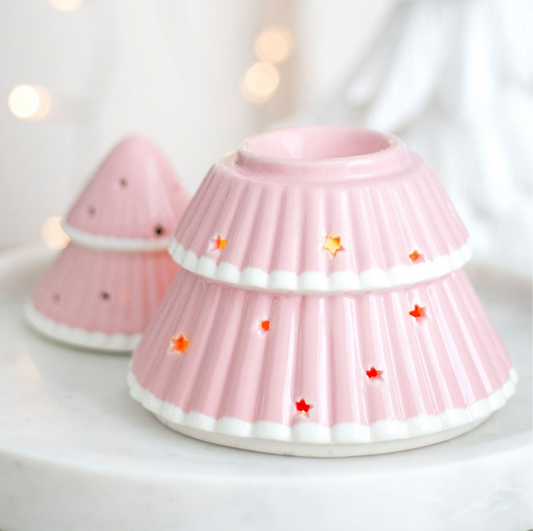 Sapin de Noël rose