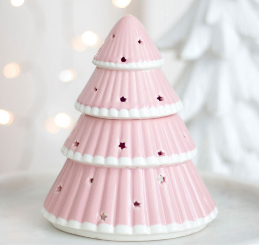 Sapin de Noël rose