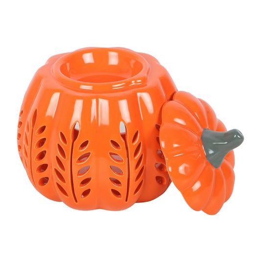 Citrouille orange feuille
