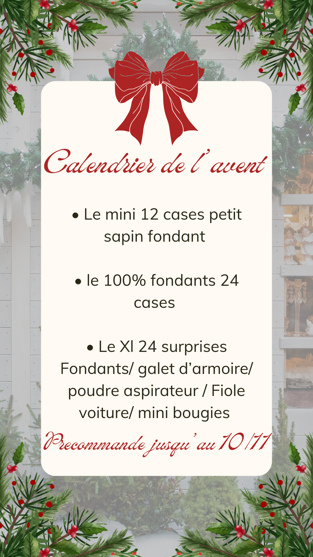 Calendrier 24 cases surprises 🎄