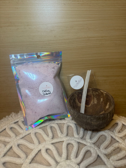 Bougie sable avec contenant noix de coco 🥥 ⌛️🏜️